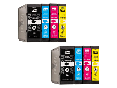 Compatible PGI-2500XL Canon Ink Cartridges – 2 Multipacks