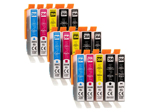 Compatible 364XL HP Ink Cartridges – 3 Multipacks + 3 Photo Blacks