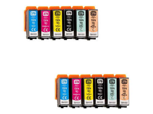 378XL Epson – Cartouches d’encre compatibles, 2 packs multiples