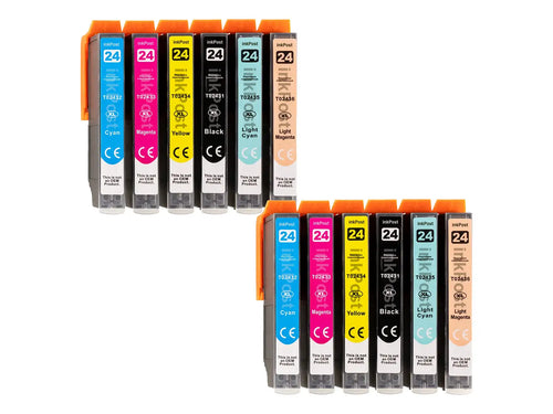 T24XL Cartouches d’encre compatibles Epson – 2 packs multiples