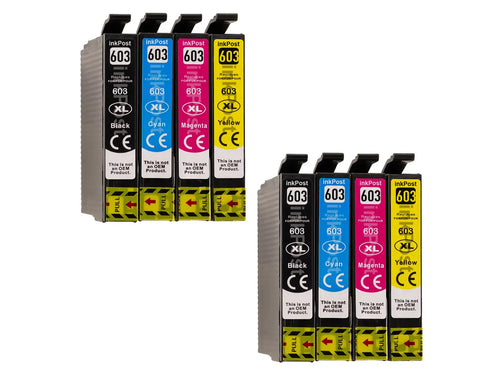 Compatible 603XL Epson Ink Cartridges – 2 Multipacks