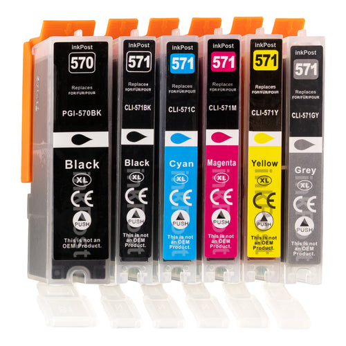PGI-550/CLI-551XL Cartouches d’encre compatibles Canon – 1 multipack + 1 gris