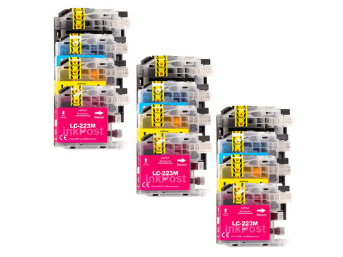 Compatible LC223 Brother Ink Cartridges – 3 Multipacks
