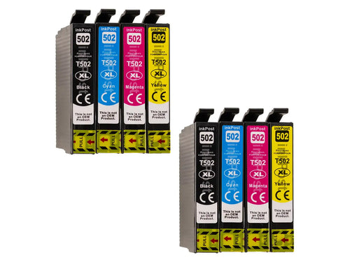 Compatible 502XL Epson Ink Cartridges – 2 Multipacks