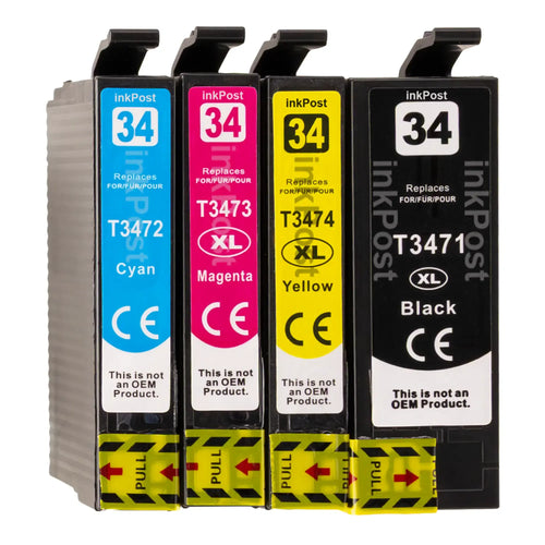 T34XL Compatible Epson – Pack Multipack de Cartouches d’Encre