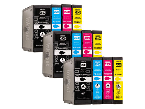 Compatible PGI-2500XL Canon Ink Cartridges – 3 Multipacks