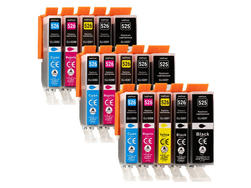 Compatible PGI-525/CLI-526XL Canon Ink Cartridges – 3 Multipacks