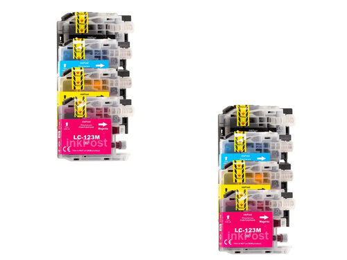 Compatible LC123 Brother Ink Cartridges - 2 Multipacks